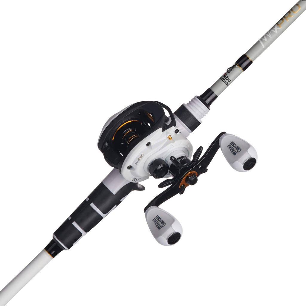 Abu Garcia 7 Max Pro Fishing Rod And Reel Baitcast Combo, 7+1 Ball Bearings With Lightweight Graphite Frame & Sideplates, Magtra