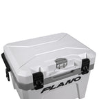 Plano Frost 21-Quart Hard Cooler, Includes Dry Basket, Small, White And Black, Durable, Insulated Ice Chest For Camping, Fishing