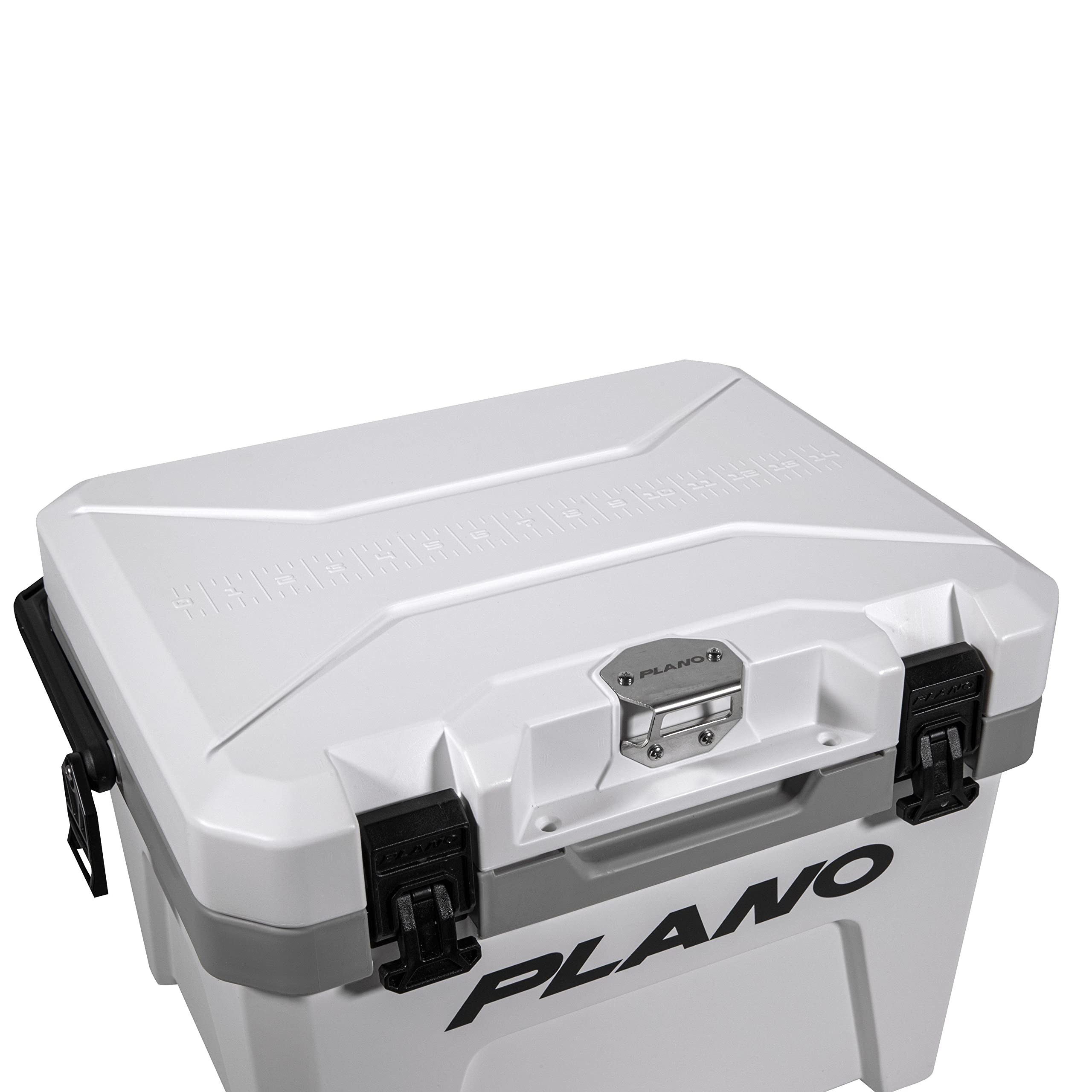 Plano Frost 21-Quart Hard Cooler, Includes Dry Basket, Small, White And Black, Durable, Insulated Ice Chest For Camping, Fishing