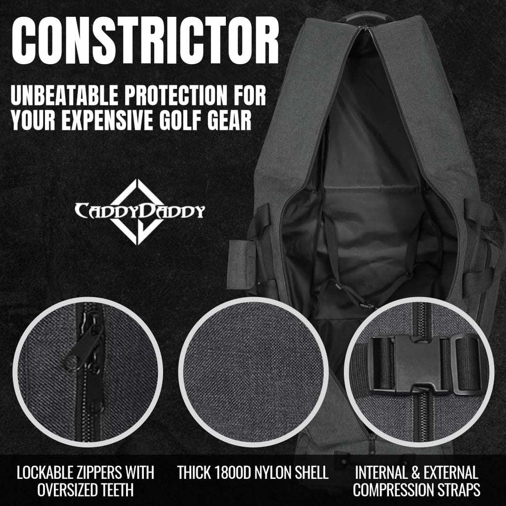 Caddydaddy Golf Constrictor 2 Travel Cover (Gunmetal)