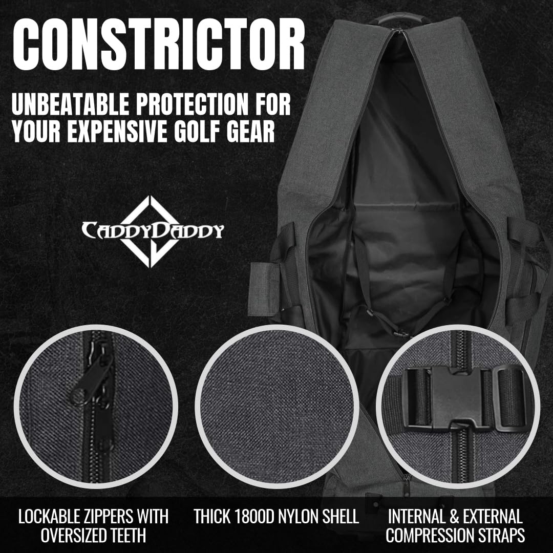 Caddydaddy Golf Constrictor 2 Travel Cover (Gunmetal)