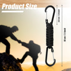 Ferraycle 5 Pieces Paracord Keychain Braided Paracord Lanyard Clips For Camping Hiking Clip Water Bottle Keys Backpack Tools (Bl