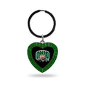 Rico Industries Ncaa Ohio Bobcats Ncaa Rhinestone Heart Colored Keychain, Green, 3-Inches In Length