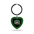 Rico Industries Ncaa Ohio Bobcats Ncaa Rhinestone Heart Colored Keychain, Green, 3-Inches In Length