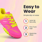 Vizari Liga Turf Soccer Shoes – Pink/Yellow
