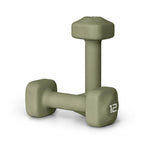 Tone Fitness 12 lb Neoprene Dumbbell Pair for Home Workouts - Non-Slip Design - Green
