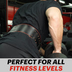 Dmoose Weightlifting Belts For Men Genuine Leather For Men And Women, 4 Inch Wide, Adjustable Buckle, 5Mm Thick For Weightliftin
