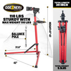 Goehner 'S Upgrade Ebike Repair Stand (Max 110 Lbs) - Portable Aluminum Bicycle Workstand For Electric, Mountain, And Road Bikes