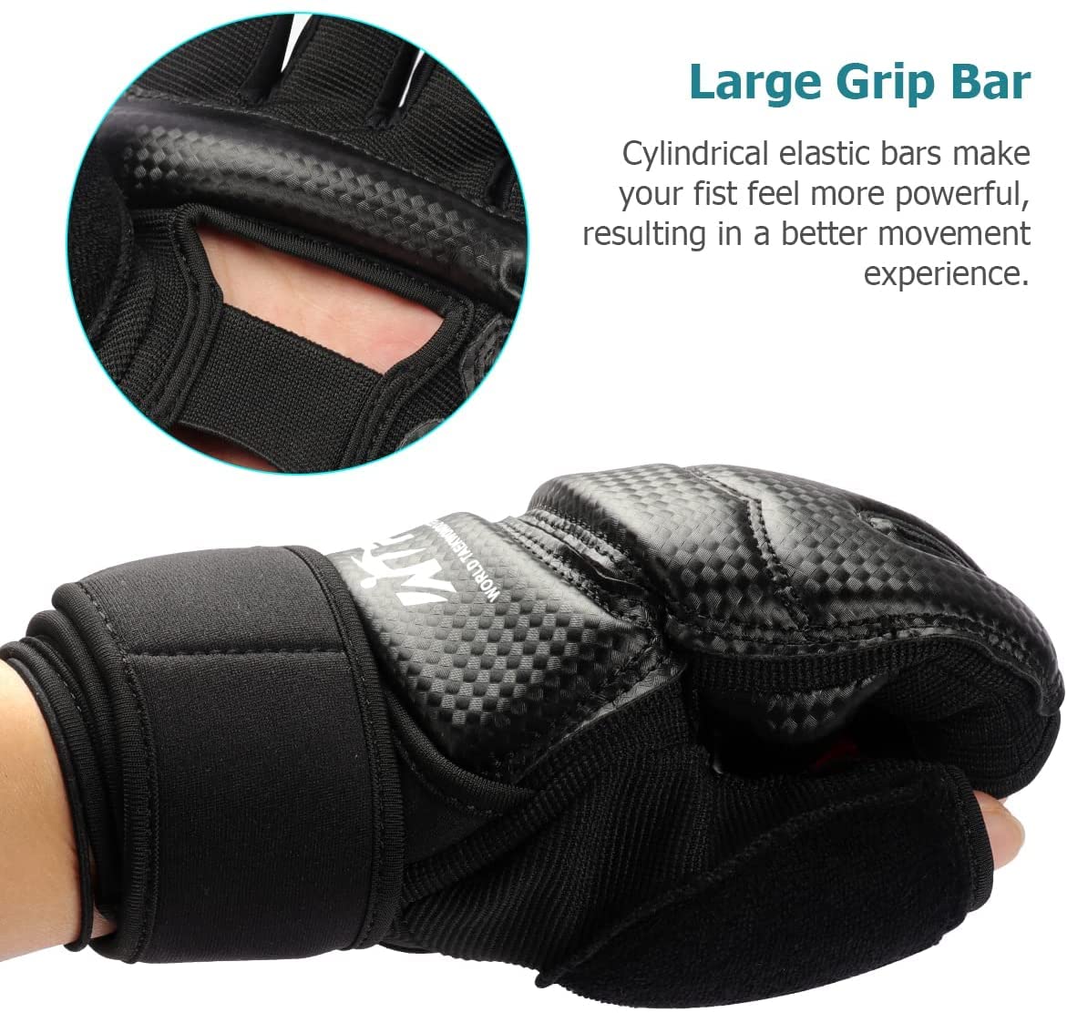 Punch Bag Training Gloves, Langray Taekwondo Karate Gloves For Sparring Martial Arts Boxing Training For Adults And Kids,Black S
