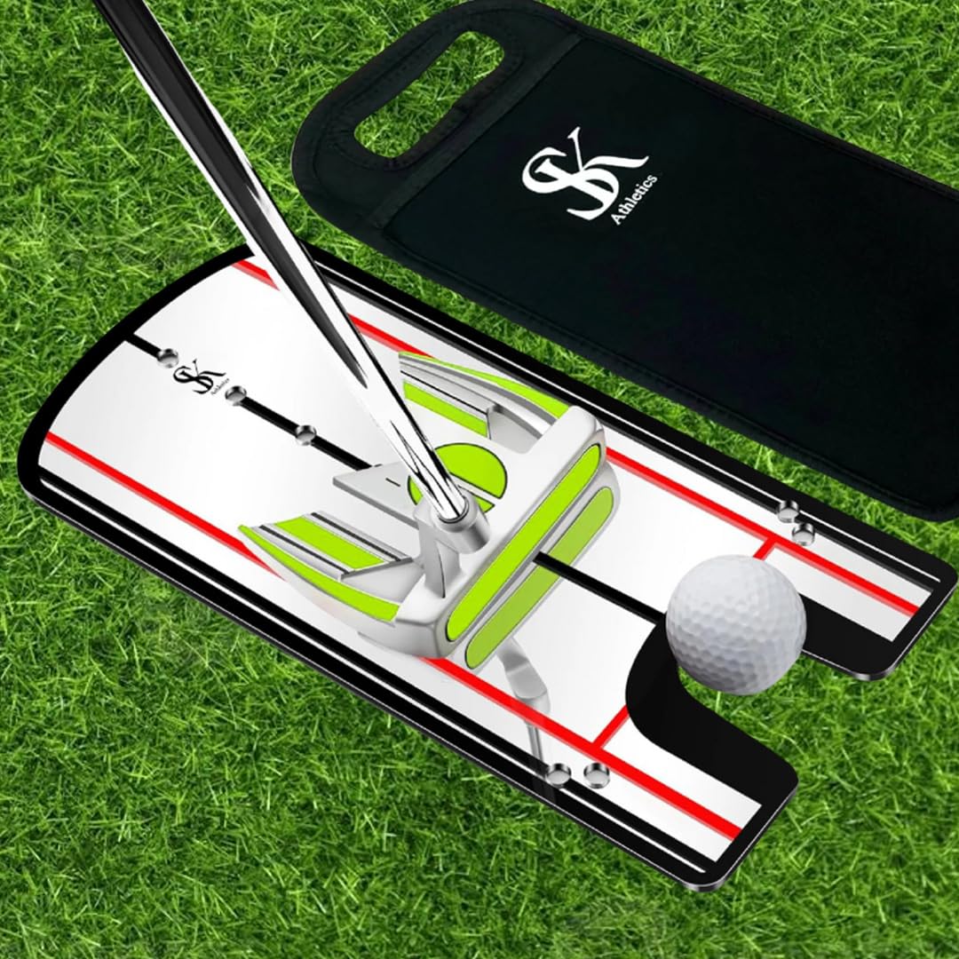Golf Putting Mirror W/Upgraded Carry Bag  Golf Swing Trainer For Enhanced Putting Practice  Golf Trainer Putting Aid To Use W/Go