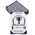 Bankers Gray Billiard Chalk Box of 12 USA