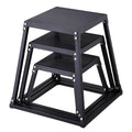 VEVOR Plyometric Platform Box, 12/18/24 Inch Plyometric Jump Box, Fitness Steel Plyo Box for Home Gym Jump Training, Crossfit, C