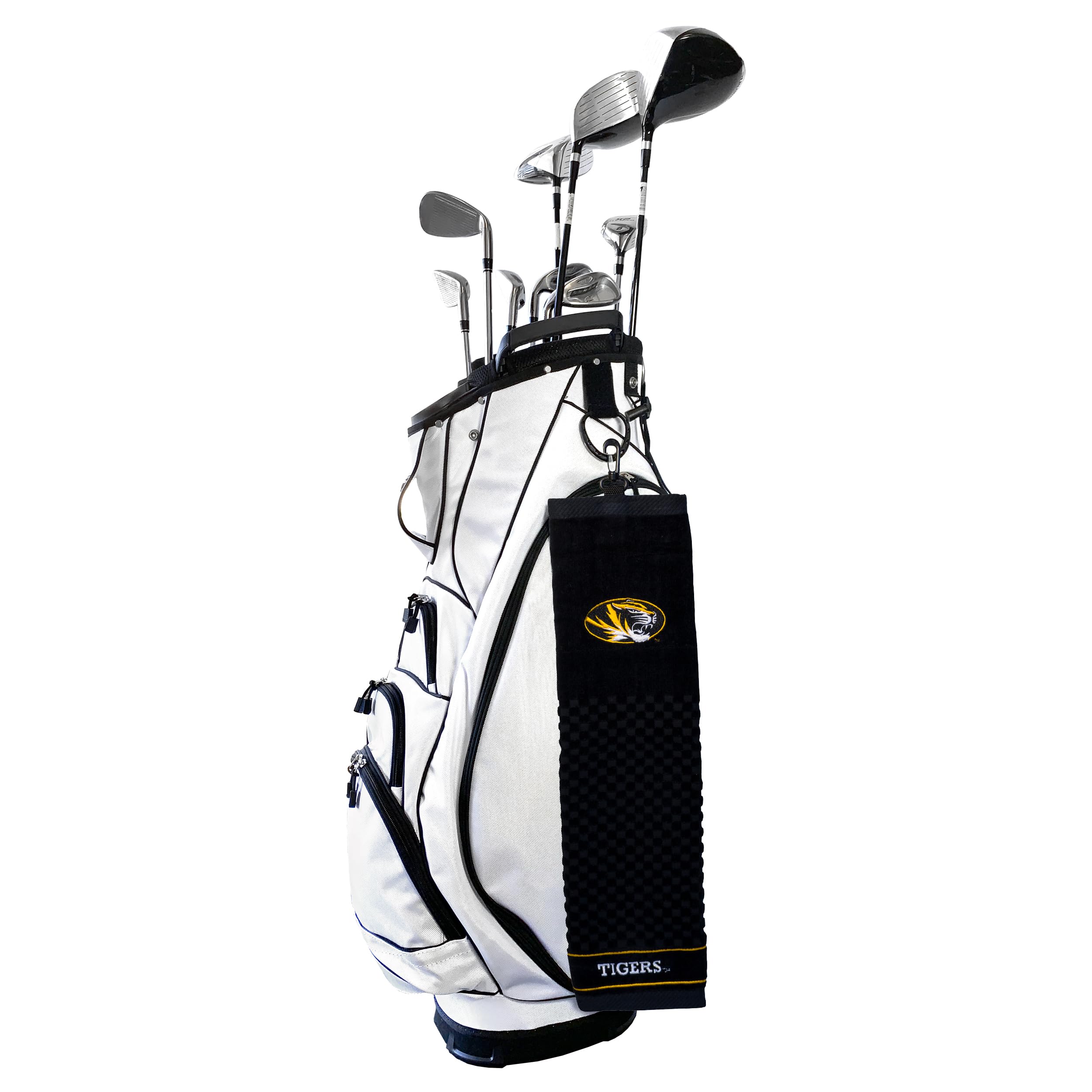 Team Golf Ncaa Missouri Tigers Embroidered Golf Towel Embroidered Golf Towel, Checkered Scrubber Design, Embroidered Logo