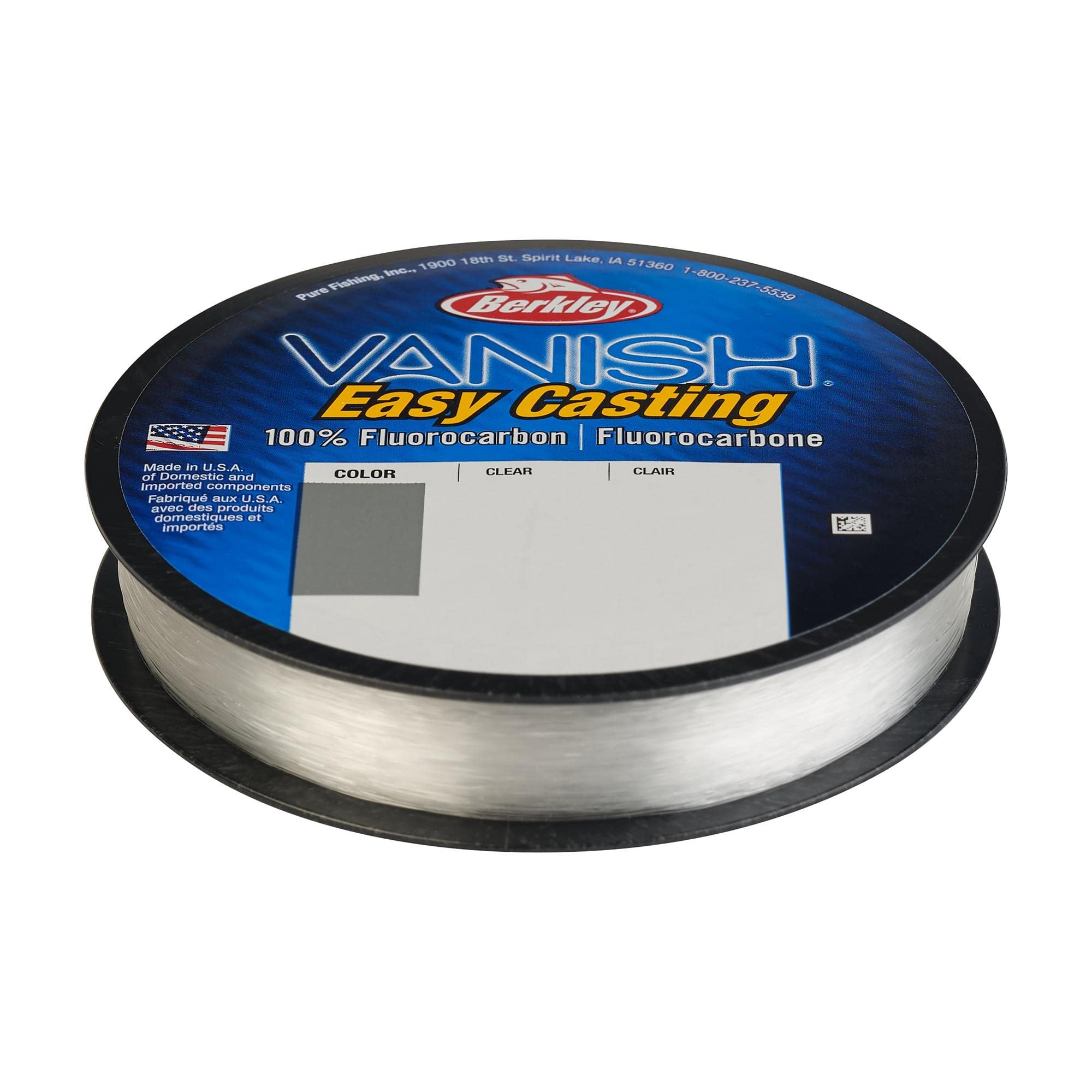 Berkley Vanish, Clear, 20Lb | 9Kg, 250Yd | 228M Fluorocarbon Fishing Line, Suitable For Saltwater And Freshwater Environments