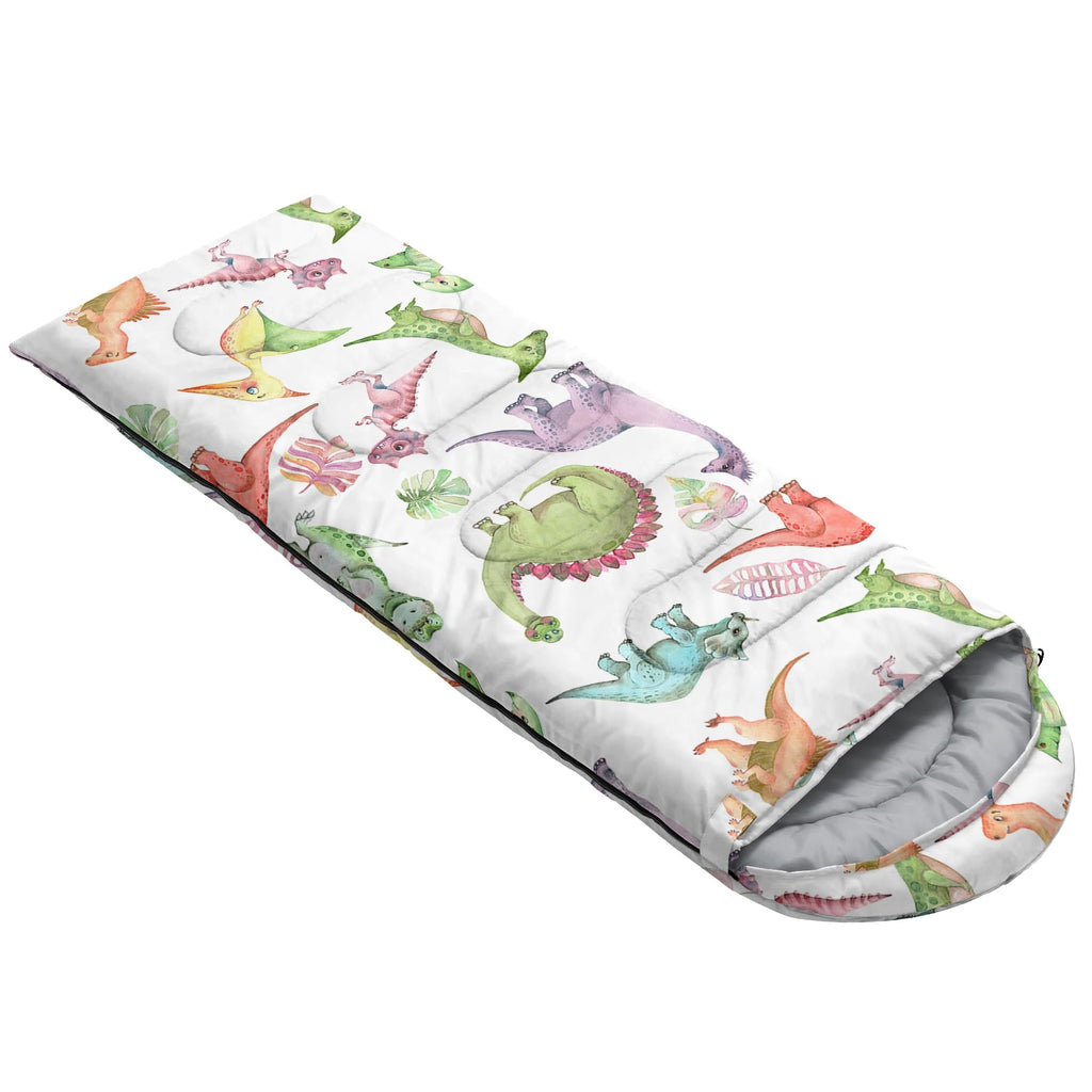 Bsntho Cartoon Dinosaur Camping Sleeping Bags,3 Season Warm & Cool Weather,Lightweight,Waterproof Sleeping Bags For Adults & Kid