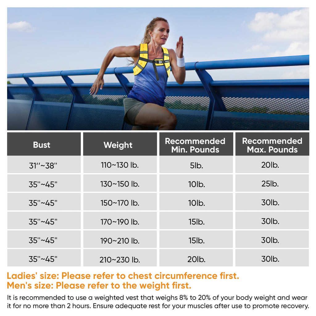 Apexup Weighted Vest With 5Lbs/10Lbs/15Lbs/20Lbs/25Lbs/30Lbs Weights And Reflective Stripe, Weight Vest Men Women For Workout, S
