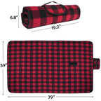 Tirrinia Outdoors Waterproof Blanket, 59X 79 Lightweight Fleece Stadium Windproof Throw Mat For Boat, Traveling, Camping, Hiking