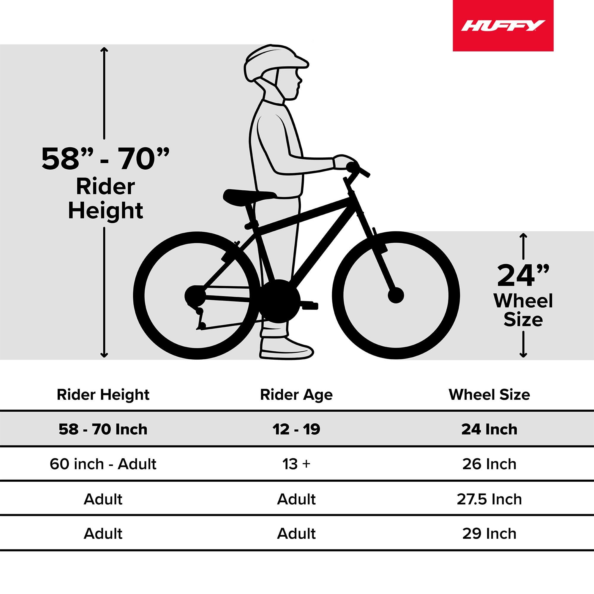 Huffy Stone Mountain 21-Speed Hardtail Mens Mountain Bike, 24-Inch, Charcoal Grey
