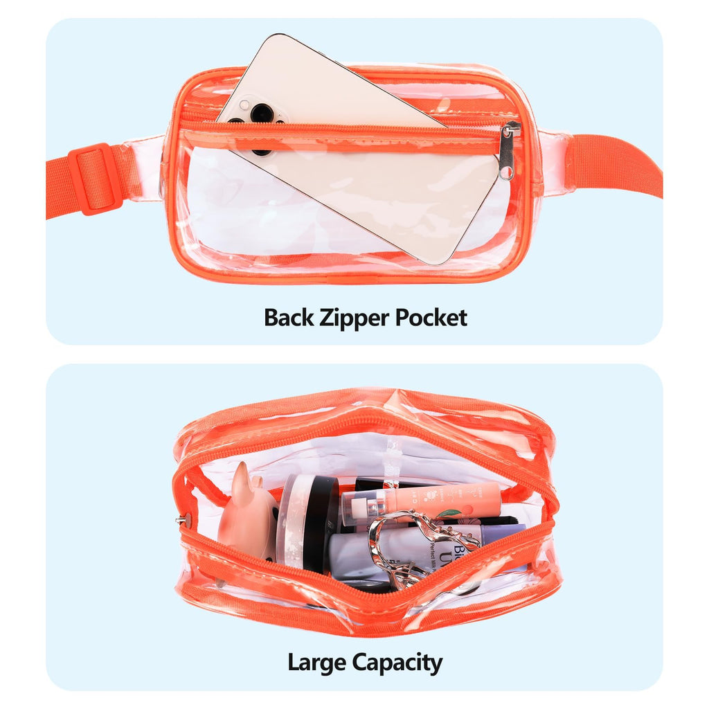 Vorolo Clear Fanny Pack Crossbody Bag For Women And Men Belt Bag Gift For Women Bum Bag With Adjustable Strap For Sports Clear O