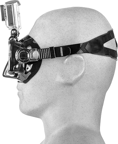 Octomask - Dive Mask W/Mount For All Gopro Hero Cameras For Scuba Diving, Snorkeling, Freediving (Black)