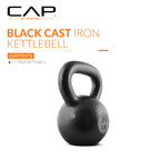 Cap Barbell Black Cast Iron Kettlebell | 35 Pounds