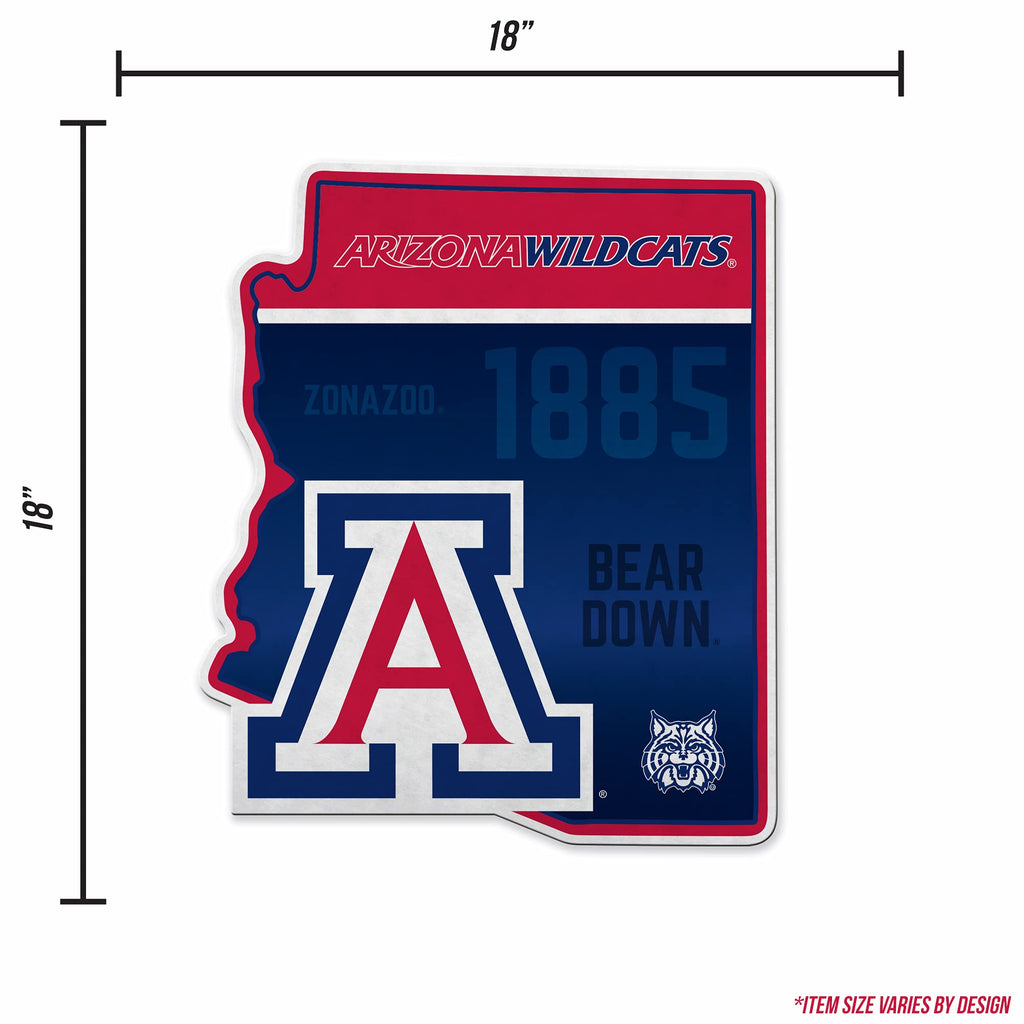 Rico Industries Ncaa Arizona Wildcats State Shape Shape Cut Pennant - Home And Living Room D  Cor - Soft Felt Ez To Hang