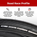 Fincci Pair 700X28C Tire 28-622 Foldable 60Tpi With 1Mm Antipuncture Protection For Cycling Race Road Racing Touring Bicycle Bik