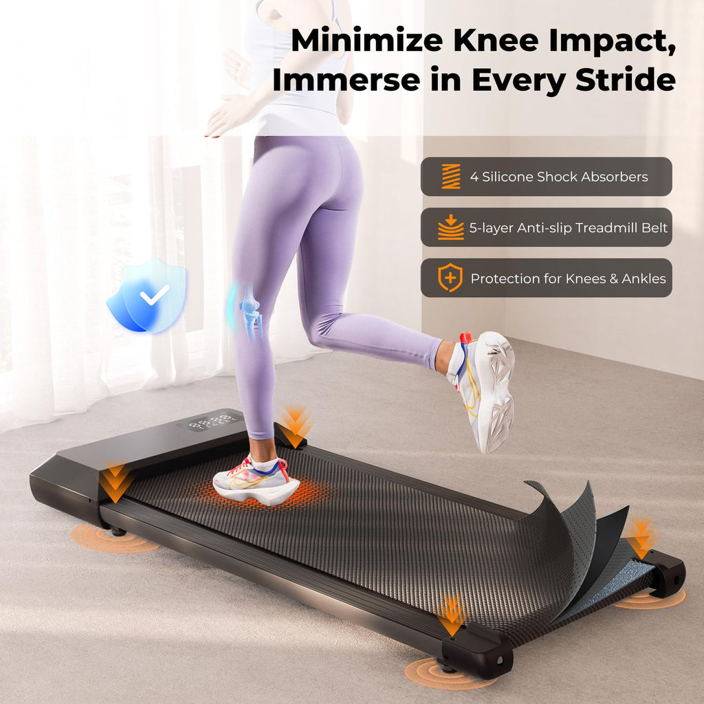 Lacuffy Walking Pad, Under Desk Treadmill, Mini Portable Treadmill With App And Remote Control, 2.5 Hp Quiet Walking Jogging Mac