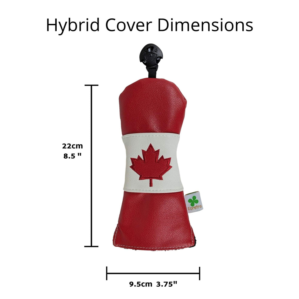 Foretra - Limited Edition Canada Flag Hybrid Headcover - Tour Quality Golf Club Cover - Style And Customize Your Golf Bag