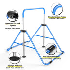 Safly Fun Expandable Gymnastics Bars Junior Training Bar Gymnastic Folding Horizontal Bars With Mat For Kids(Blue+Mat)