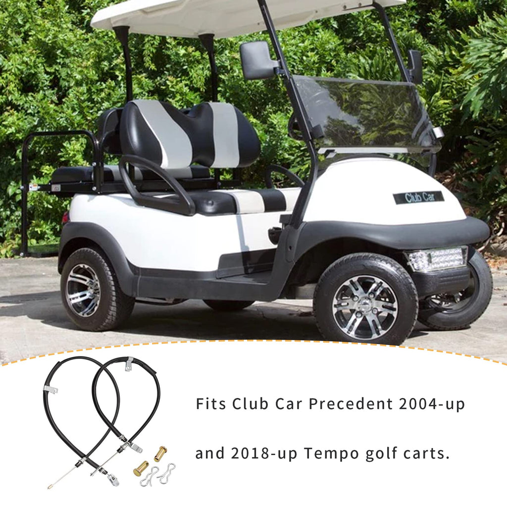 Drive-Up 2Pcs Club Car Precedent 2004+ Brake Cable Stainless Steel Core Driver & Passenger Side And 2018-Up Tempo G&E Golf Cart