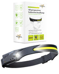 Tactical Headlight - 230 Wide Beam LED Tactical Headlamp, Rechargeable USB-C Headlight with Motion Sensor, 350 Lumens, IPX4 Wate