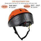 Turboske Toddler Kids Bike Helmet, Multi-Sport Helmet Size Adjustable For Boys And Girls (Glossy Orange, Small: 48-52Cm/18.8''-2