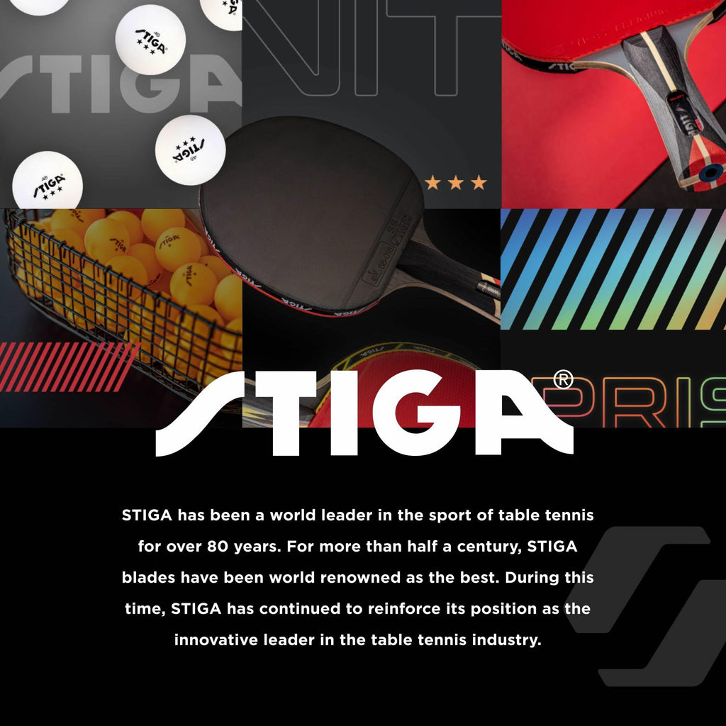 STIGA Carbon 15 - Carbon Series Indoor Ping Pong Table - 15mm Table Tennis Playfield, QuickPlay 10-Minute Assembly, Built-in Bal