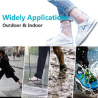 Waterproof Shoe Covers For Rain, Non-Slip Silicone Overshoes With Zipper, Reusable Shoe Protectors For Bicycling And Outdoor Act