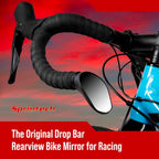 Sprintech Swiss-Made Convex Chrome-Plated Bike Mirror For Drop Bars - Hand-Finished, Adjustable, Reflective Surface, Durable Abs