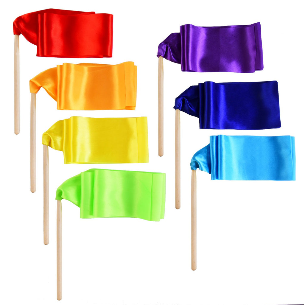 Bbto 7 Pcs Dance Ribbon Stick 39.37 Inch Rainbow Dancing Ribbon Kids Dancer Wands Rhythmic Gymnastics Ribbon Dancing Streamers B