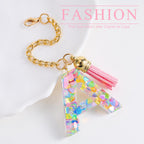 Letter Charm Accessories for Stanley Cup 1 PCS Cute Initial Keychain Handle Charm for Stanley Tumbler for Women Pink Letter A
