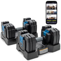 Teeter ProFlex 432 Adjustable Dumbbell Weight Set, 8 in 1 Free Weights 4 to 32lb, Quick-Set Grip Handles, Home Gym Space Saver (