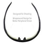 Howard Leight By Honeywell Uvex Acadia Low-Light Shooting Glasses With Uvextreme Plus Anti-Fog Lens Coating, Amber Lens (R-02215