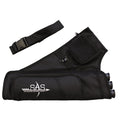 SAS Tube Archery Arrow Target Quiver with Two Zipped Pockets, One Binocular Pocket and Adjustable Waist Strap (3-Tube, Black)