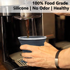Litoexpe 4 Pack Silicone Collapsible Travel Cup Portable Folding Camping Cup Sets With Lids, Dark Gray & Pink & Navy Blue &Teal,