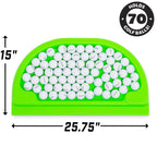 Gosports All-Weather Golf Ball Tray - 70 Ball Capacity - Compatible With All Hitting Mats - Black Or Green