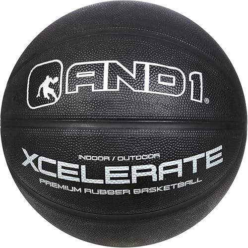 And1 Xcelerate Rubber Basketball: Game Ready, Official Regulation Size 7 (29.5      ) Streetball, Made For Indoor/Outdoor Basket