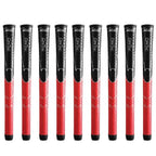 Winn Dri-Tac Standard Black/Red - 9 Piece Golf Grip Bundle
