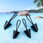Sumind 8 Pieces Kayak Scupper Plug Silicone Scupper Plug Drain Holes Stopper Bung With Lanyard(Black)