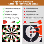 Gitus Magnetic Dart Board Indoor Outdoor Games For Kids With 12 Darts, Gifts For Teenage Boys Teen Boys Gifts Ideas Toys Gifts F