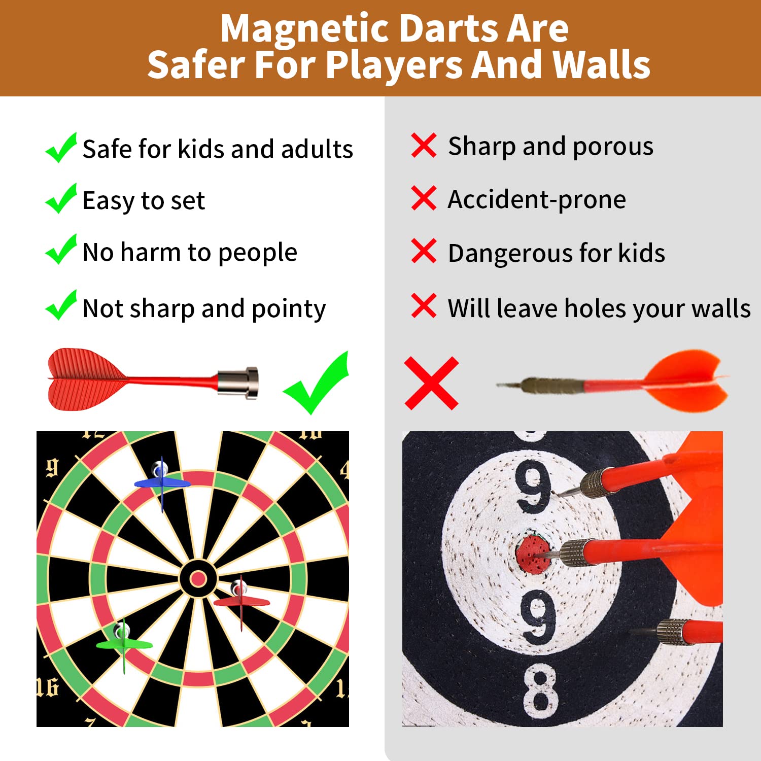 Gitus Magnetic Dart Board Indoor Outdoor Games For Kids With 12 Darts, Gifts For Teenage Boys Teen Boys Gifts Ideas Toys Gifts F