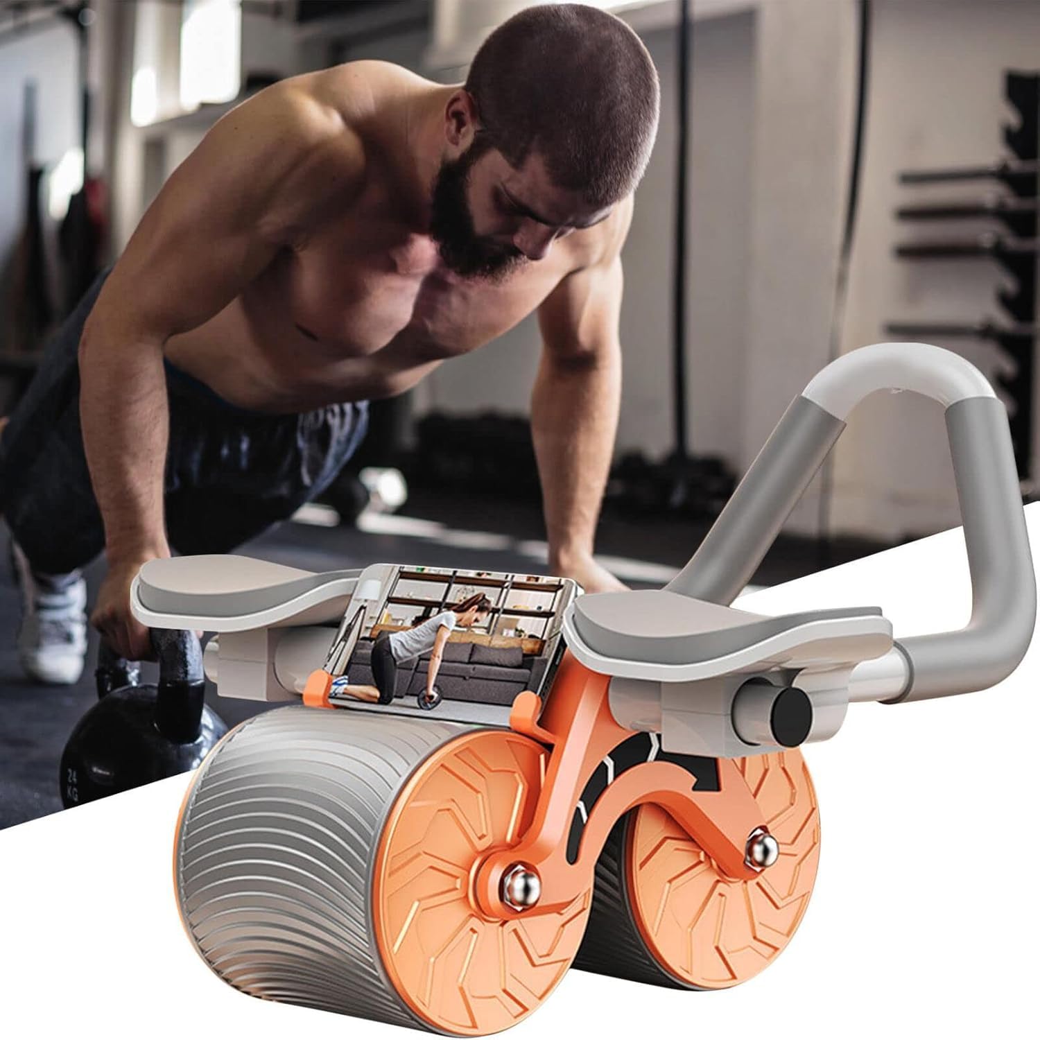 NETXE Folding Abdominal Wheel Multi Functional AB Wheel Roller  Abdominal Trainers Folding Abdominal Wheel Abdomen Wheel Exerci
