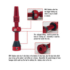 Bwshlf Red Tubeless Presta Valve Stem 40Mm  44Mm, Super Light Alloy Presta Valve Stem Kit With Valve Core Remover Tool And Valve